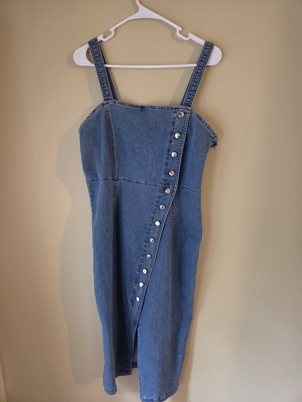Nanette Lepore Denim Button-Front Midi Dress, NWT